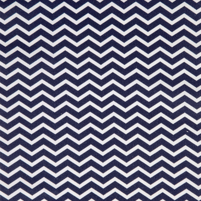 Algodón estampado TEZY Azul marino / Blanco